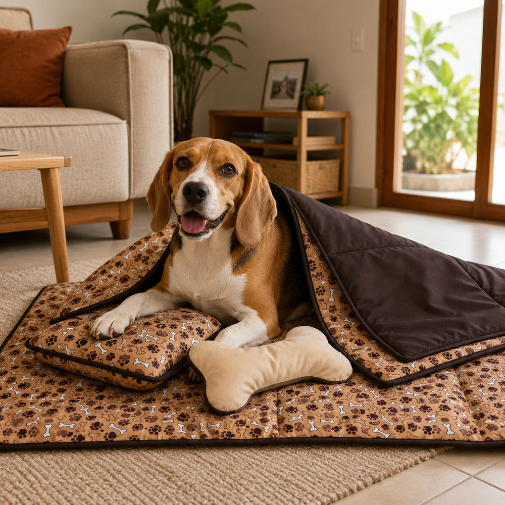 Edredom Pet Lexie Dupla Face Estampado 03 pçs